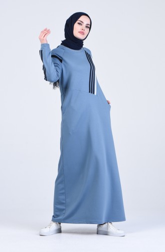 Striped Sports Dress 9201-04 Blue 9201-04