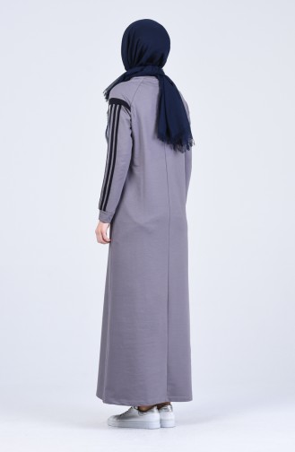 Rauchgrau Hijab Kleider 9201-05