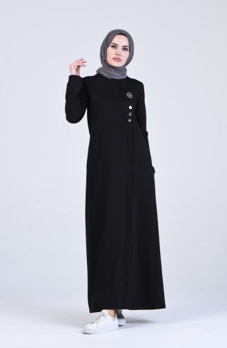 Black Hijab Dress 9205-01