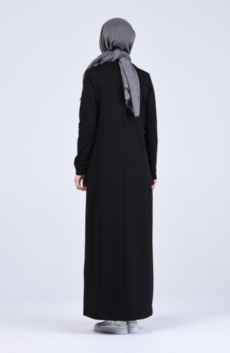 Black Hijab Dress 9205-01
