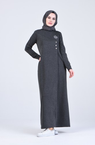 Anthrazit Hijab Kleider 9205-03