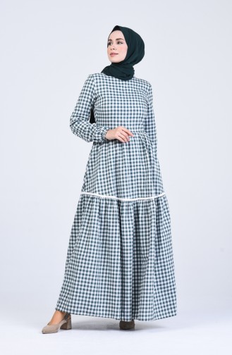 Grün Hijab Kleider 1376-06