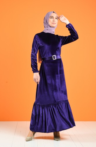 Purple Hijab Dress 5557-02