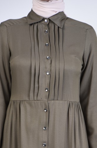 Front Buttoned Dress 3146-01 Khaki 3146-01