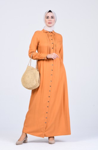 Front Buttoned Dress 3146-05 Mustard 3146-05