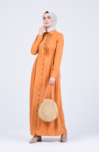 Front Buttoned Dress 3146-05 Mustard 3146-05