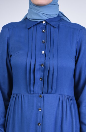 Front Buttoned Dress 3146-06 Indigo 3146-06