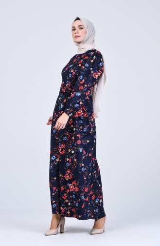 Robe Hijab Bleu Marine 60137-01