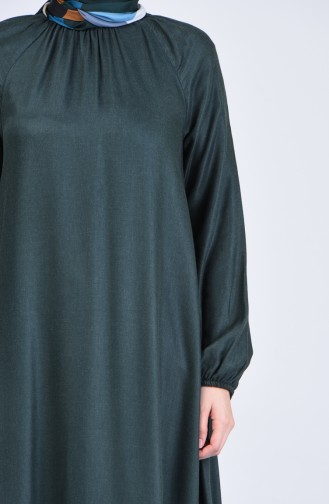 Smaragdgrün Hijab Kleider 3175-02