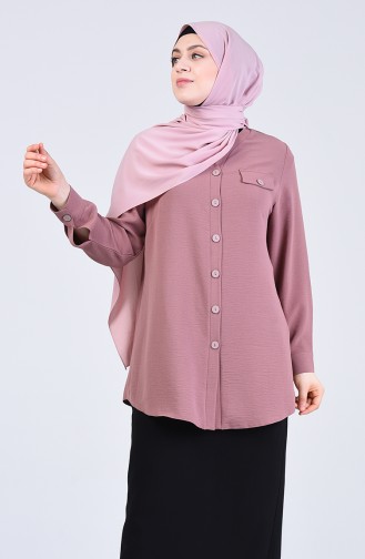 Beige-Rose Bluse 1303-02