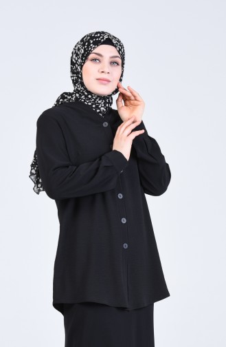 Schwarz Bluse 1303-04