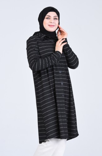 Schwarz Hijab Kleider 1293-03
