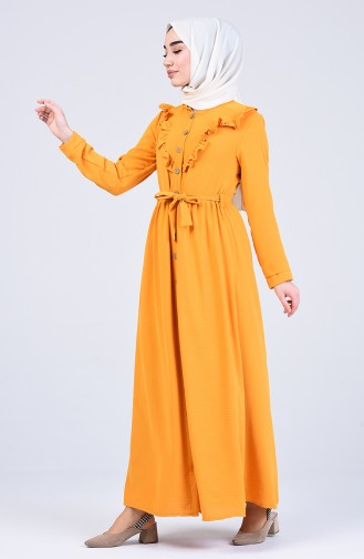 فستان أصفر خردل 8018-07