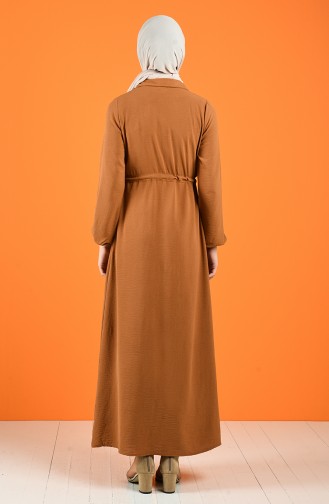 Robe Hijab Tabac clair 5388-08
