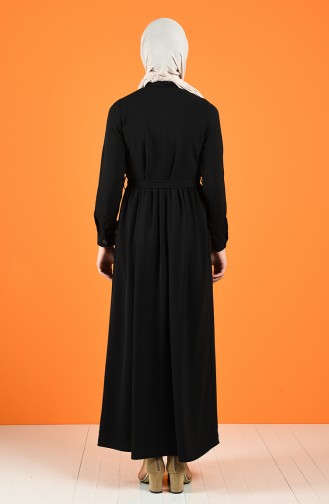 Black Hijab Dress 5628-03