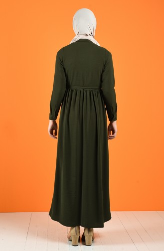 Robe Hijab Khaki Foncé 5628-06
