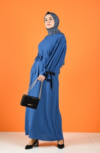 Dress with Belt 5780-02 Indigo 5780-02