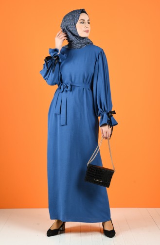 Dress with Belt 5780-02 Indigo 5780-02