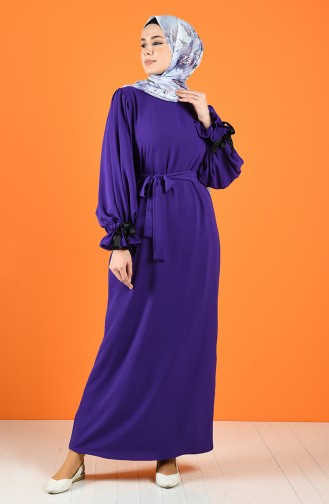 Dress with Belt 5780-05 Purple 5780-05