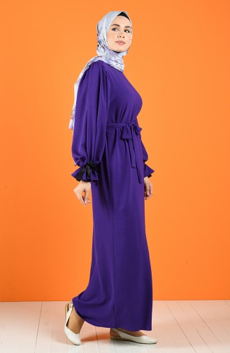 Dress with Belt 5780-05 Purple 5780-05