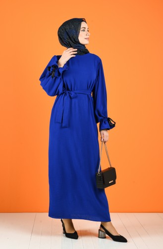 Saks-Blau Hijab Kleider 5780-06