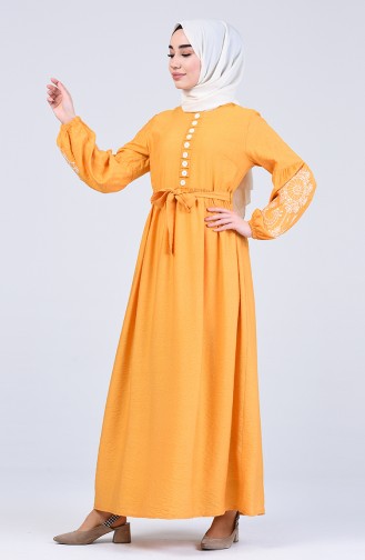 Robe Hijab Moutarde 8028-01