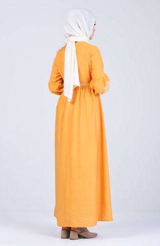Mustard Hijab Dress 8028-01