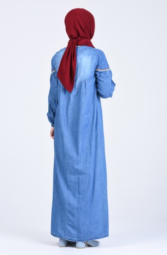 Jeans Blue İslamitische Jurk 8037-01