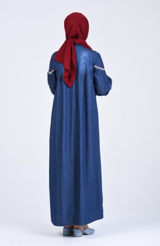 فستان أزرق كحلي 8037-02