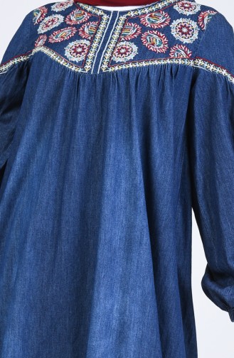 فستان أزرق كحلي 8037-02