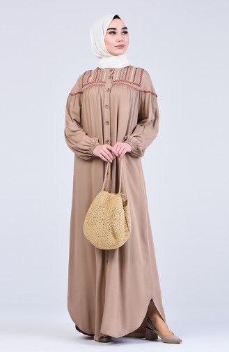 Mink Hijab Dress 8039-03