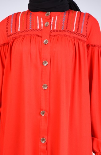 Red Hijab Dress 8039-04