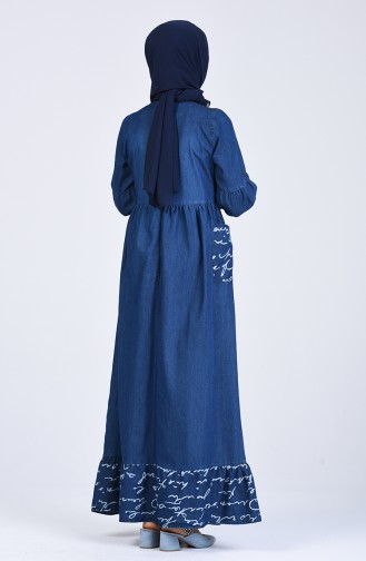 فستان أزرق كحلي 8054-01