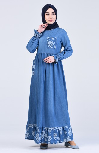 Jeans Blue İslamitische Jurk 8054A-01