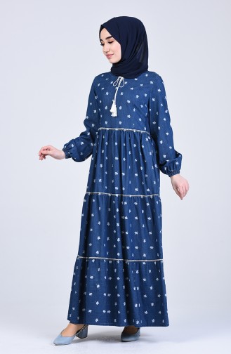 Robe Hijab Bleu Marine 8058-02