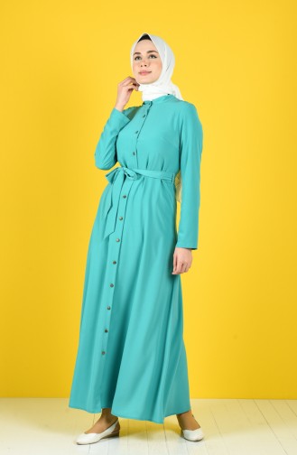 فستان أخضر حشيشي 60131-01