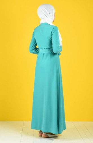 Green Hijab Dress 60131-01