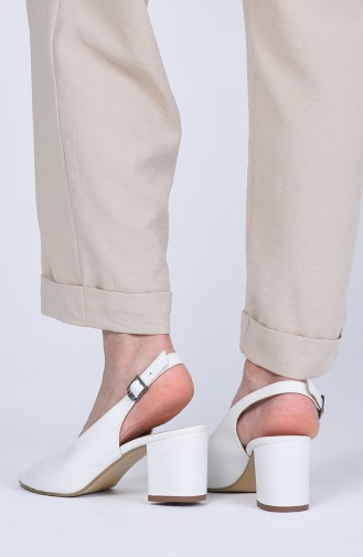 White High-Heel Shoes 9056-12