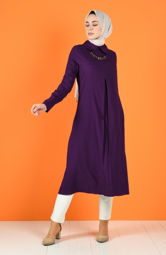 A Pile Kolyeli Tunik 1005-02 Mor