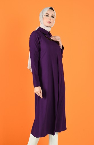 A Pile Kolyeli Tunik 1005-02 Mor