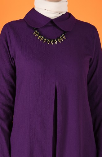 A Pile Kolyeli Tunik 1005-02 Mor