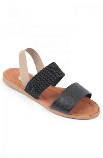 Black Summer Sandals 8150-0