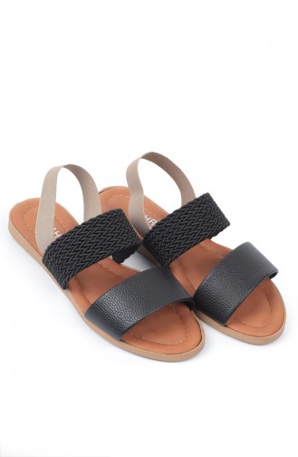 Black Summer Sandals 8150-0