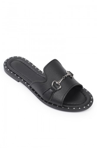 Black Summer Slippers 8100-0