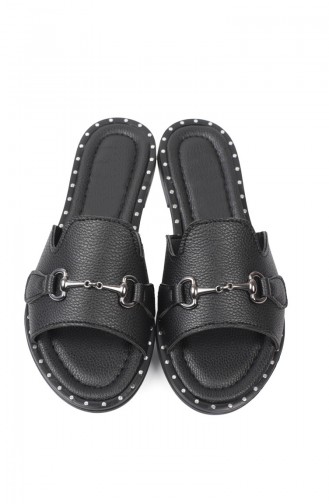 Black Summer Slippers 8100-0