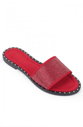 Red Summer slippers 8111-1