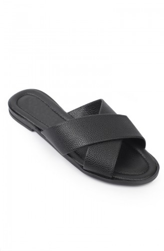 Black Summer slippers 8121-1