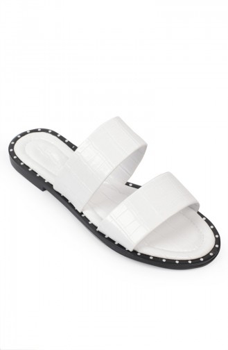 White Summer slippers 8141-1
