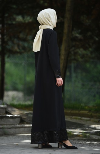 Pailletten Abaya 8071-01 Schwarz 8071-01