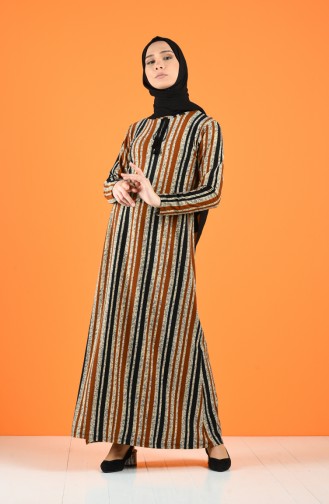 Schwarz Hijab Kleider 0221C-03